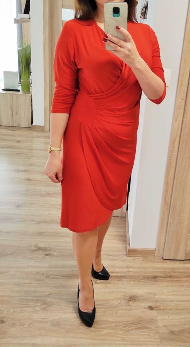 NOWA sukienka z wiskozy z kopertowym dekoltem do karmienia M/L