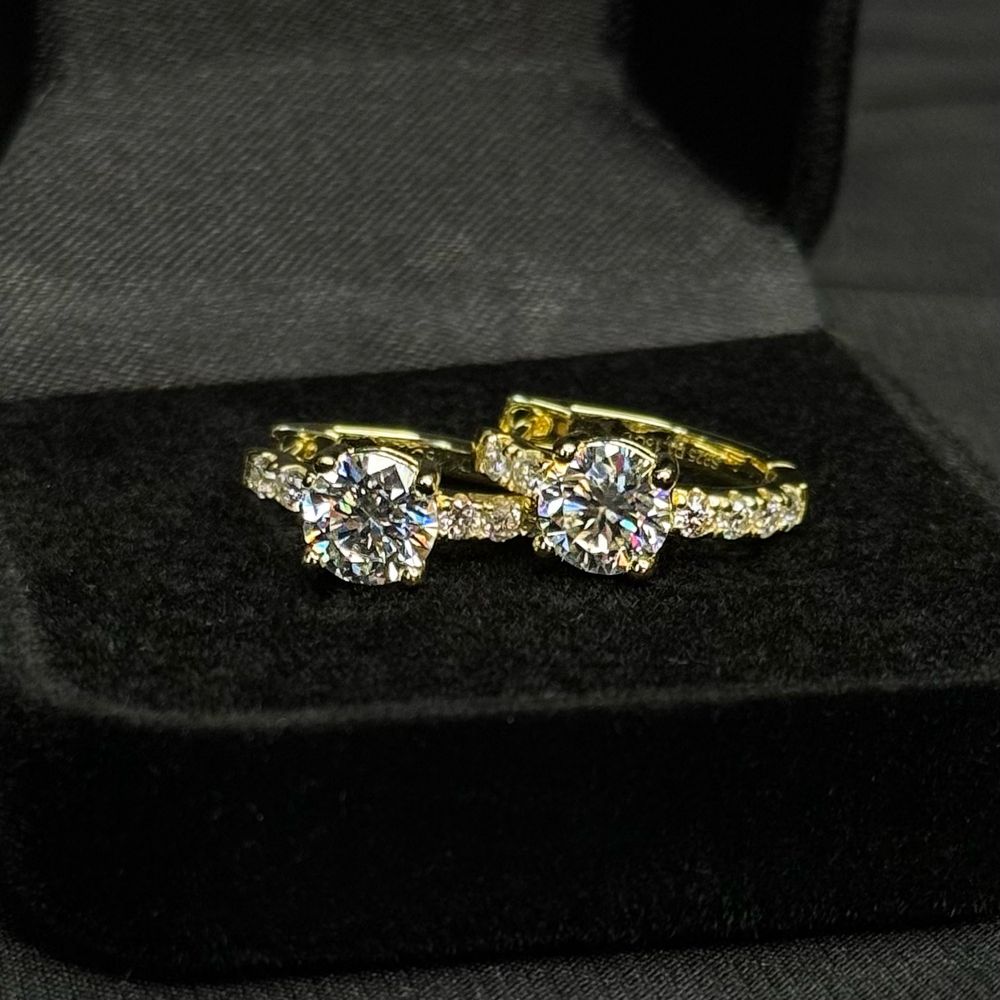 !!СПЕЦІАЛЬНА ЦІНА!! Преміальні сережки з муассанітам 2.36 ct