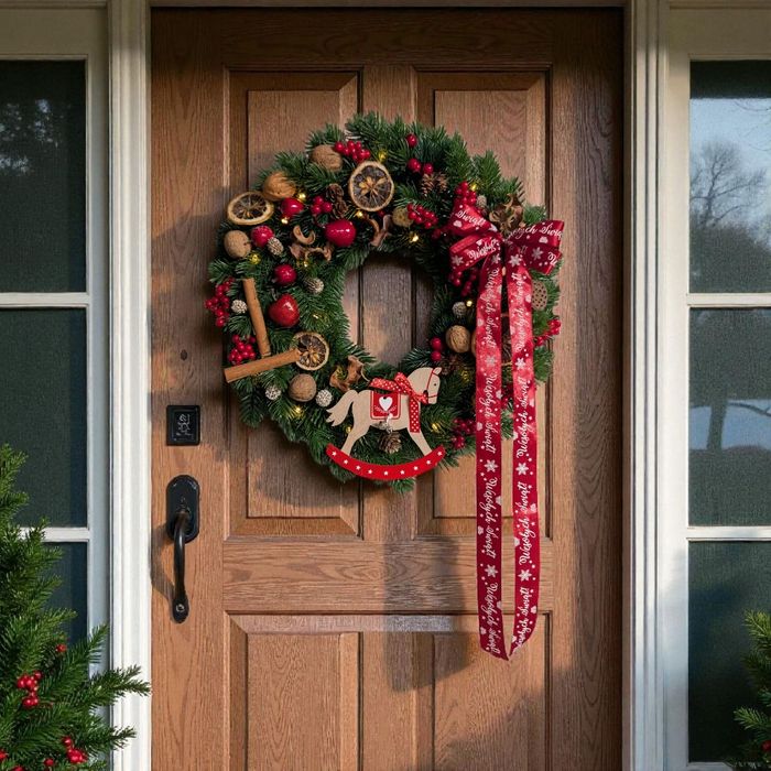 Wianek Bożonarodzeniowy z oświetleniem