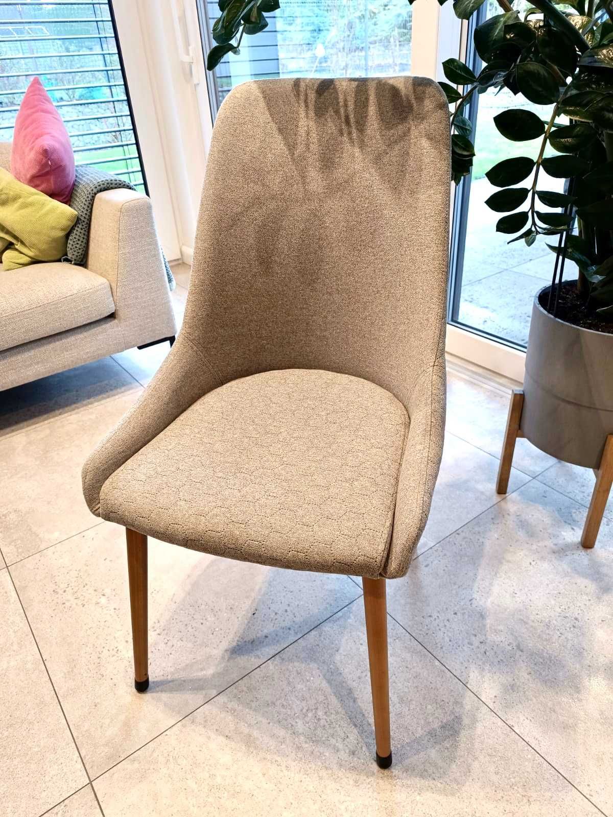 Szare krzesła tapicerowane Atreve - w sumie 4 sztuki
