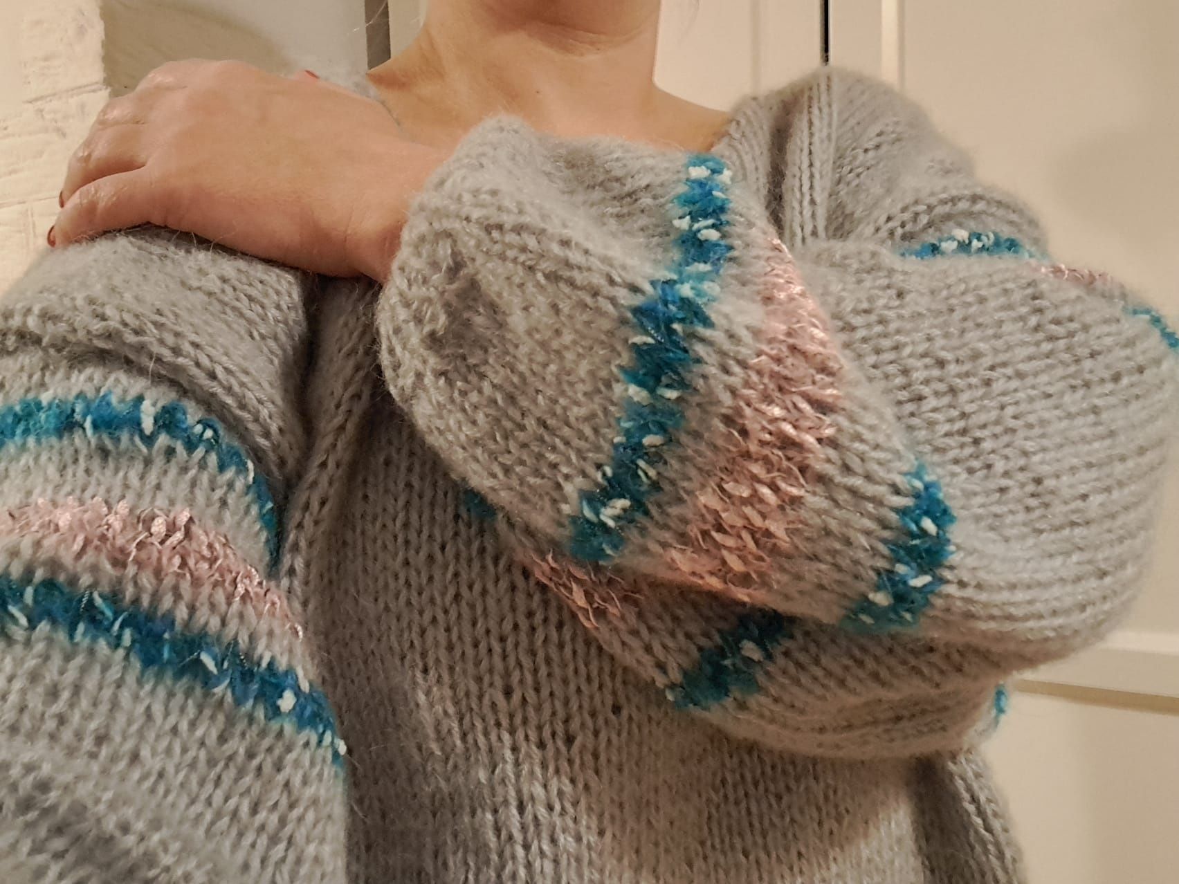 Sweter wełna Angora. Handmade.