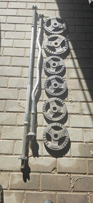 Zestaw 2x sztanga obciążenia 30 kg żeliwo