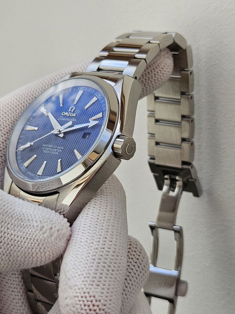 Швейцарские мужские часы Omega Seamaster Aqua Terra Blue