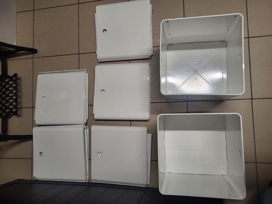IKEA kUGGIS pudełka  plastikowe  biale.Organizery do kallaxa