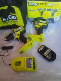 Ryobi ONE+HP  18V  безщітковий шуруповерт+імпакт, батарея 2А