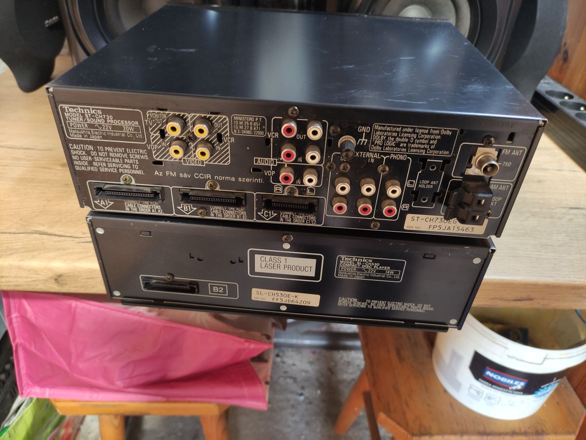 Wieża Audio Technics 730 Kolumny CD Tuner