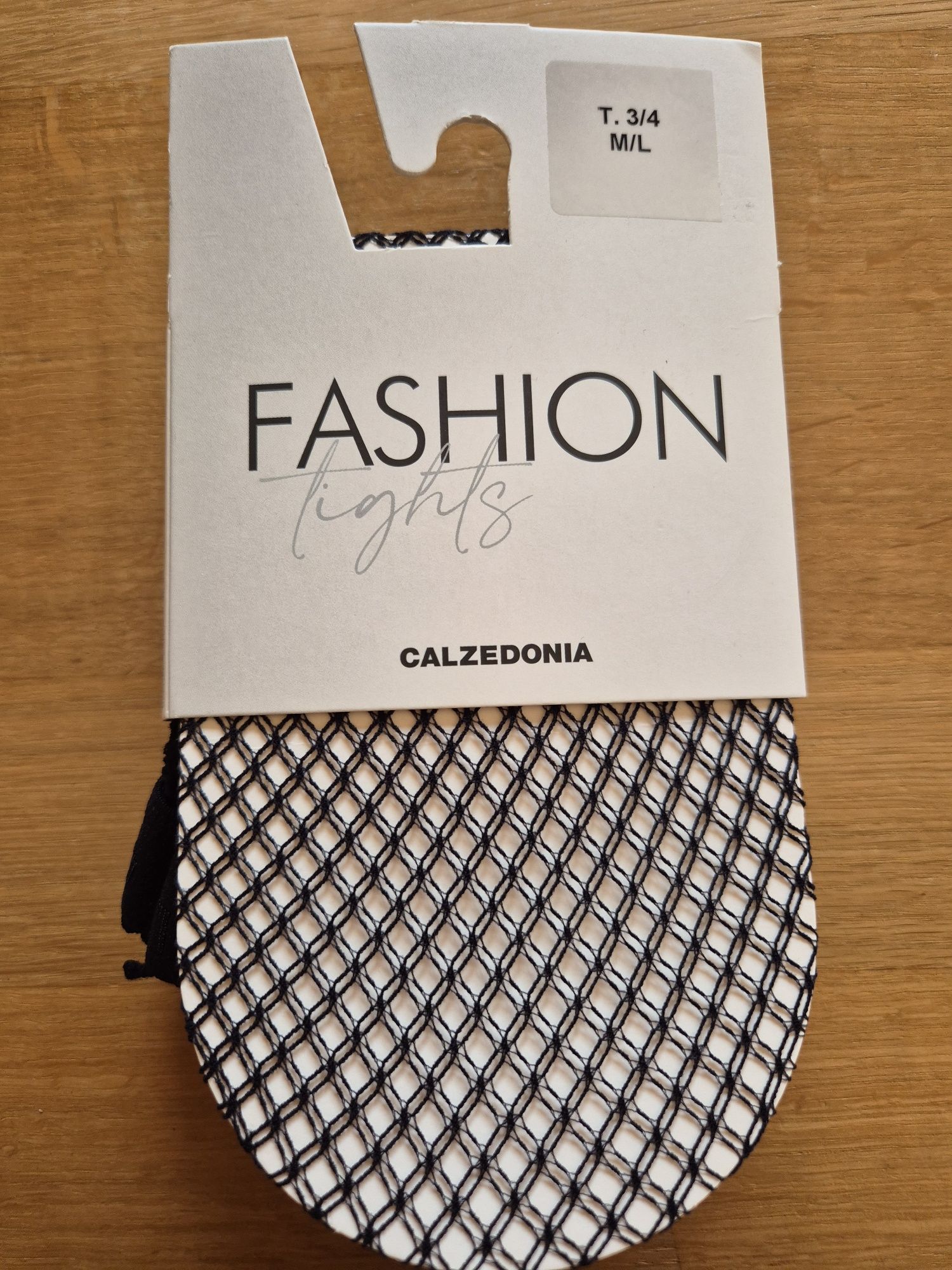 Rajstopy Calzedonia m/l czarne rete kabaretki romby