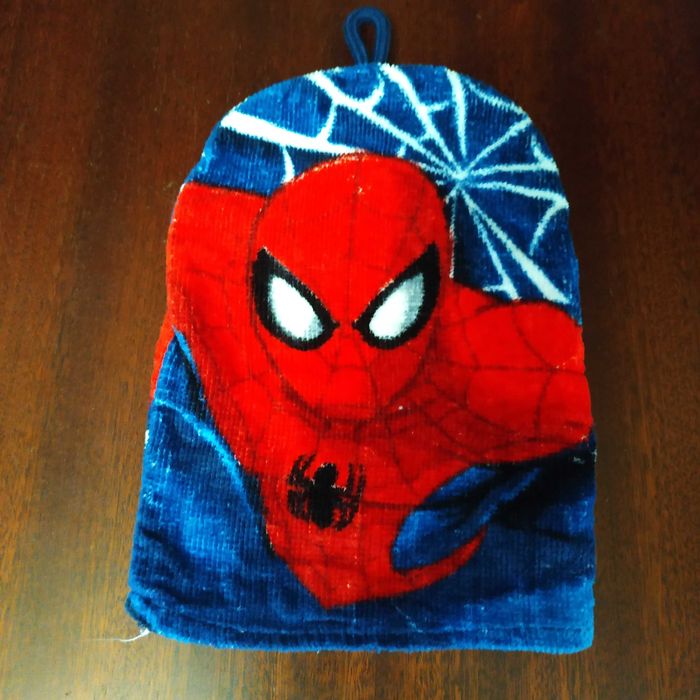 Мочалка рукавичка для купания MARVEL Spider Man 100% коттон, махра
