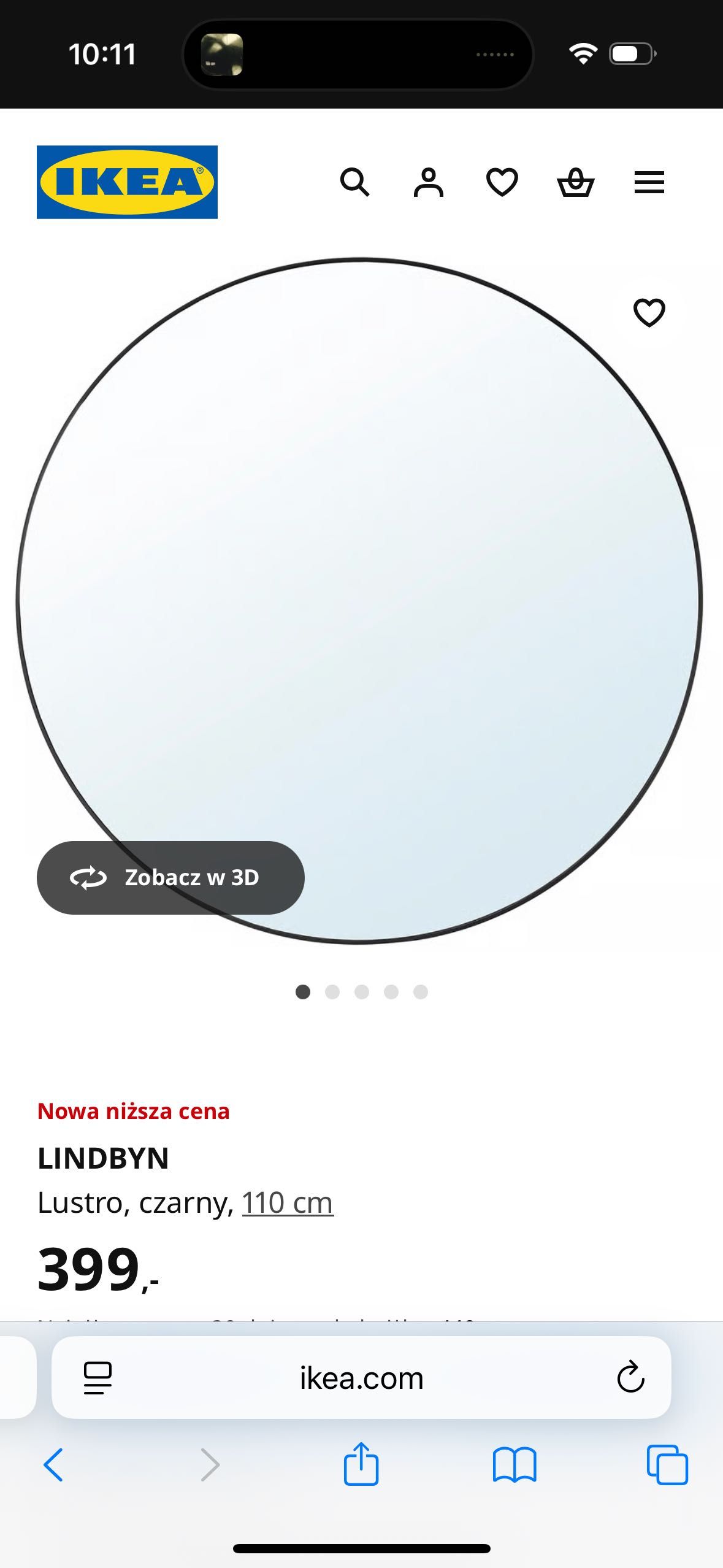 Lustro IKEA 110cm, jak nowe