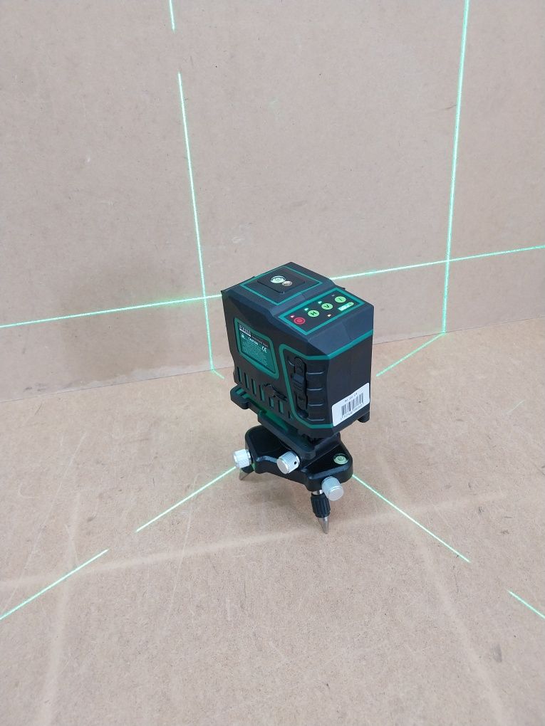 Stroxx 3D Green Laser Płaszczyznowy Krzyżowy Poziomica Laserowa 3x360°