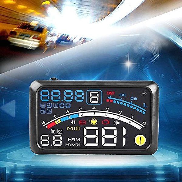 Prędkościomierz Wyświetlacz samochodowy lcd HD 5,5’’ F4 HUD ODB2, EUOB