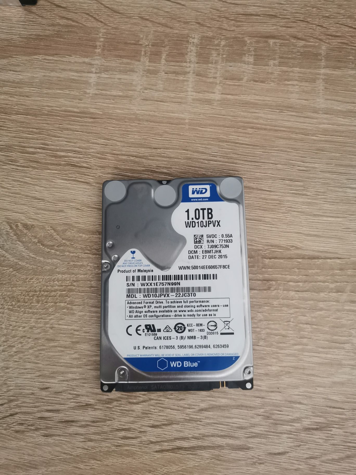 Dysk HDD wdc WD10JPVX-22JC3T0 1TB