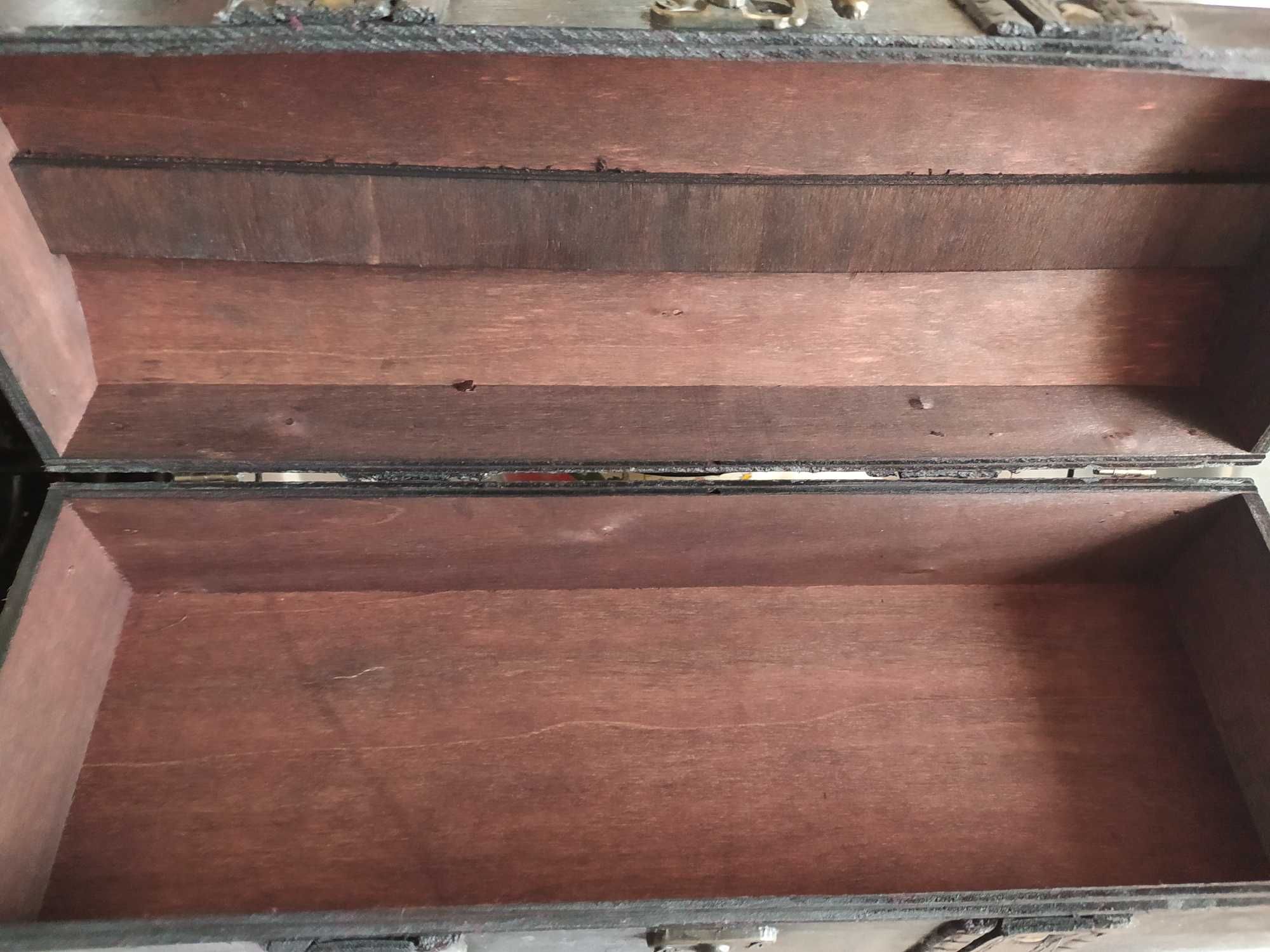 Nowa szkatułka kufer skrzynka drewniana retro vintage Wyprzedaż