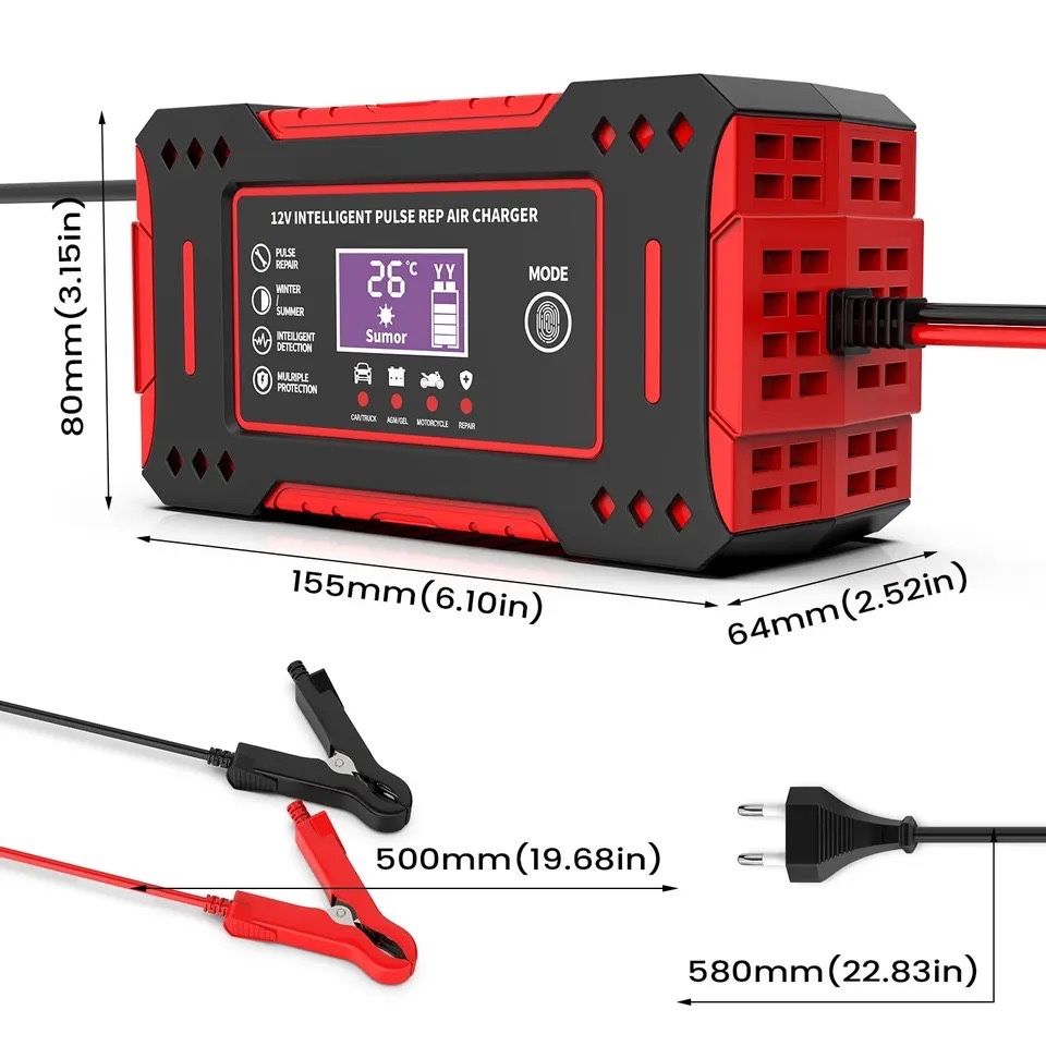 6A 12V inteligentny ładowarka samochodowa