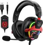 Tatybo XW6 7.1 słuchawki gamingowe do PC, PS4, PS5, Xbox One, Switch
