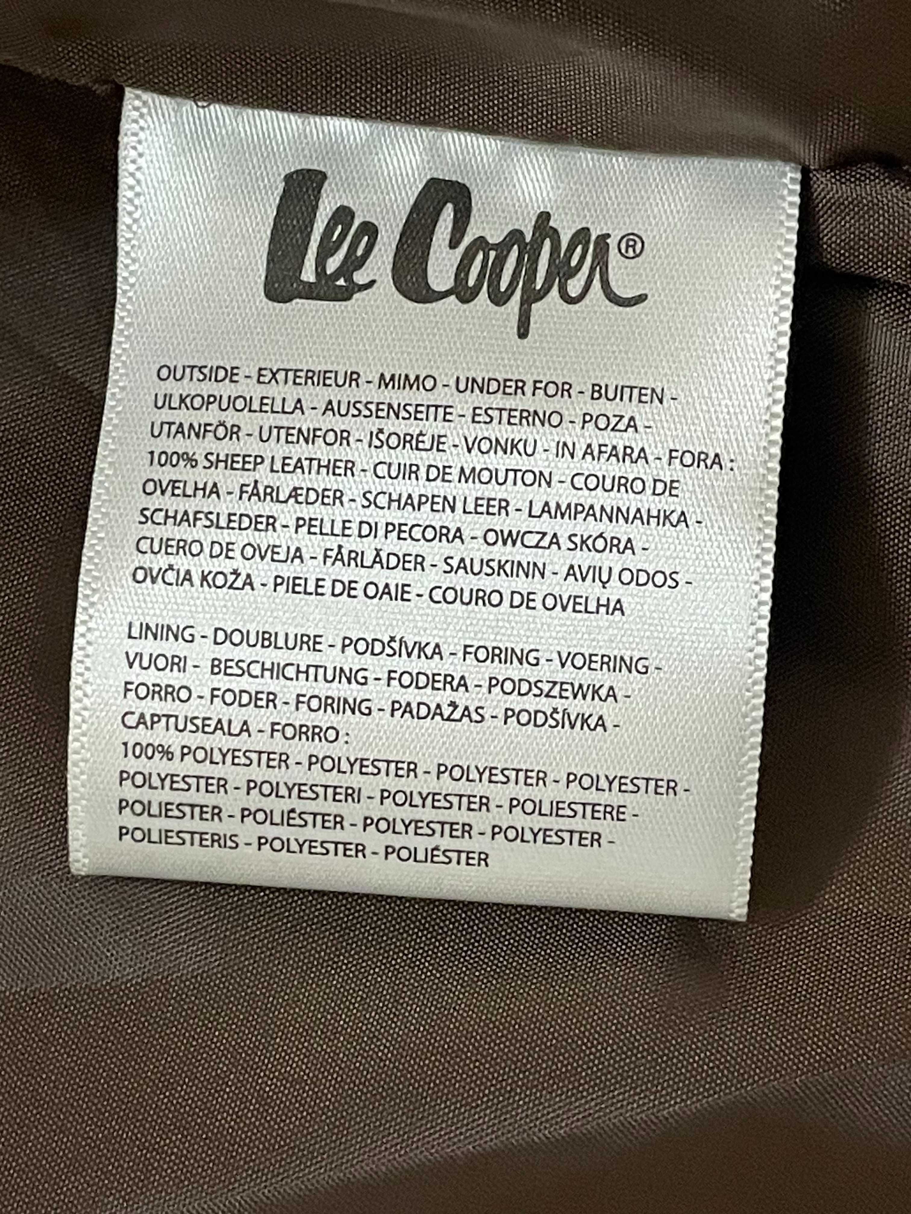 Lee Cooper mode BRIAG BROWN męska kurtka skóra owcza r. XL ciemny brąz