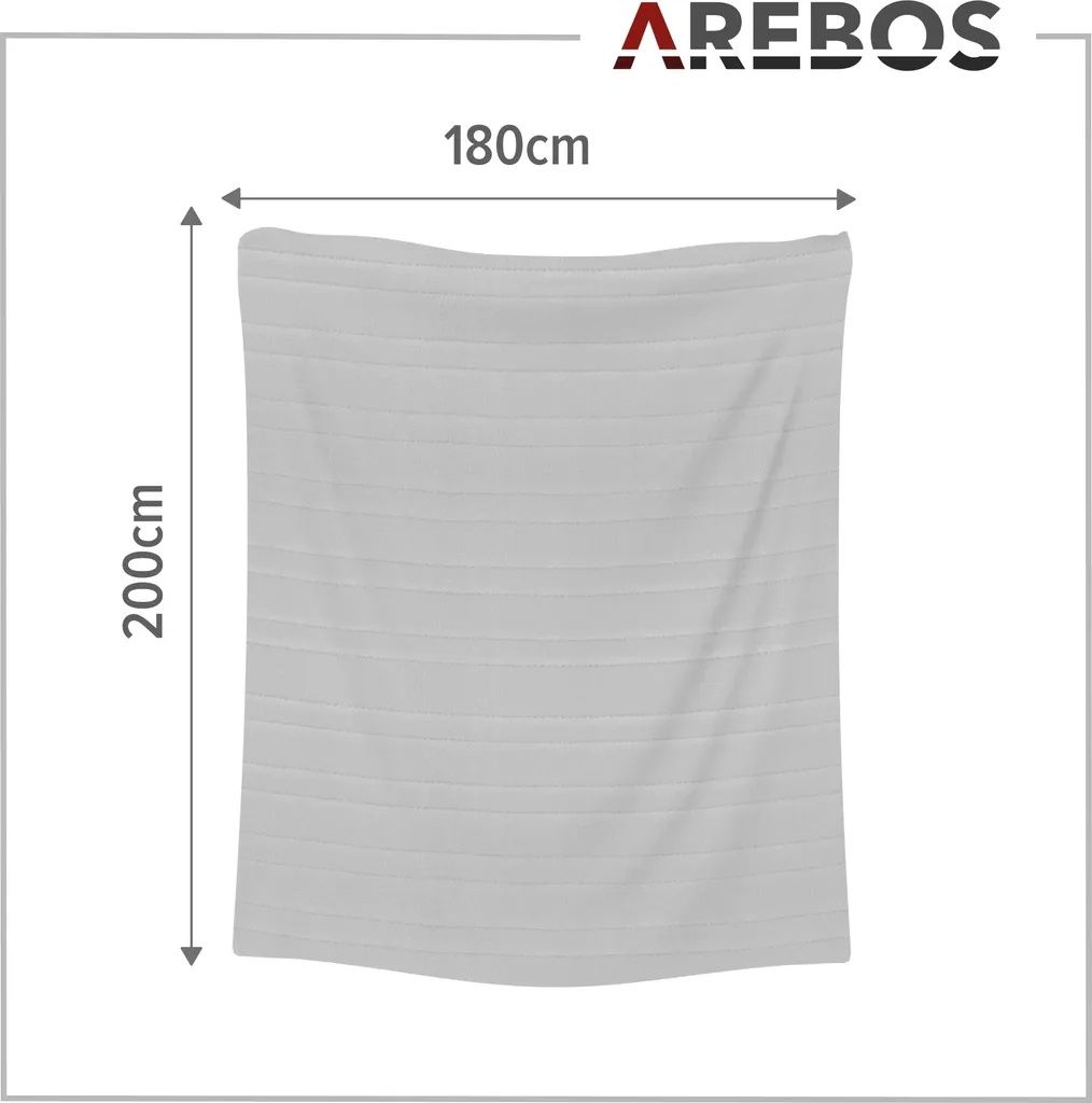 Koc elektryczny Arebos szary 180x200