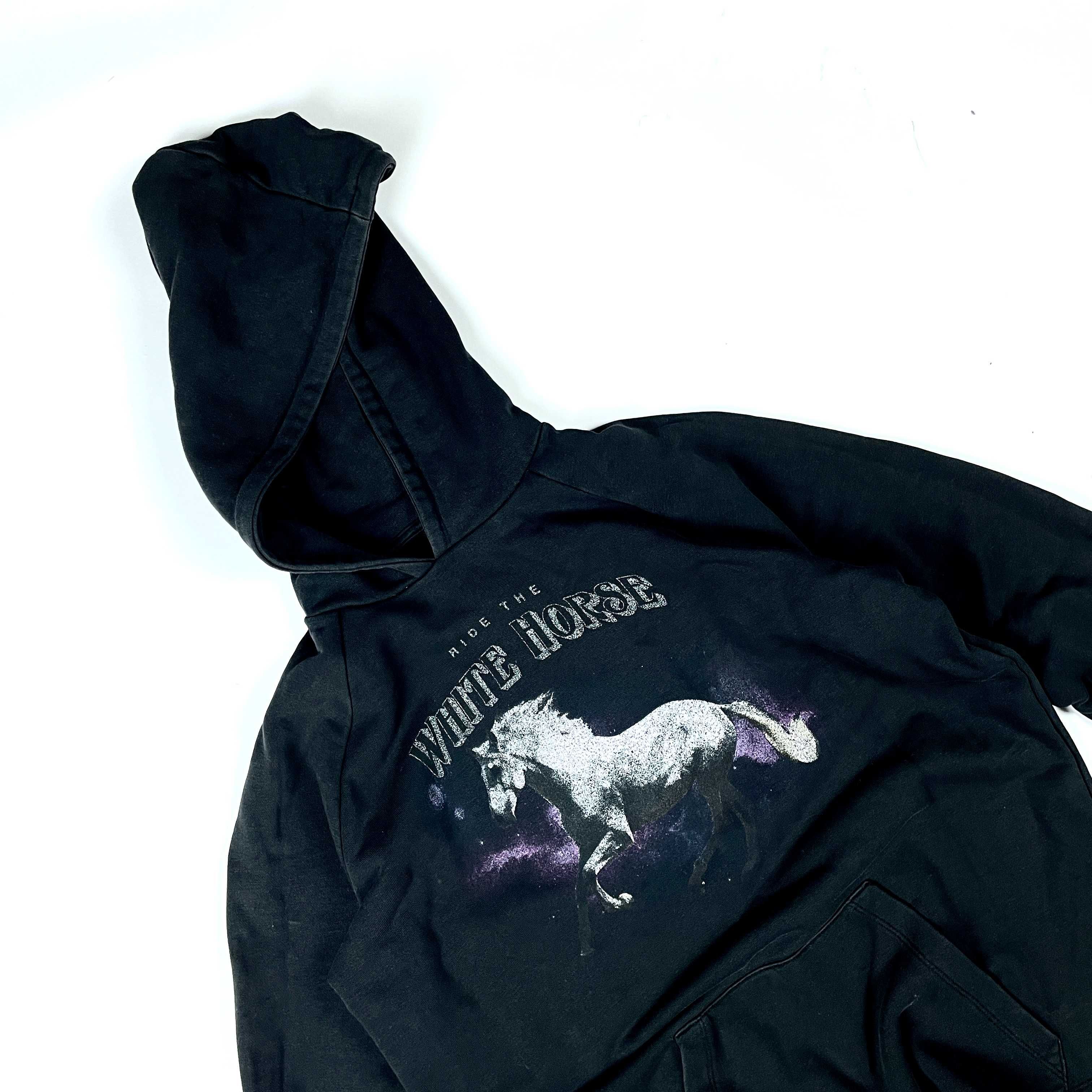 Zoe Karssen vintage distressed hoodie z cool nadrukiem 90s 80s (M)