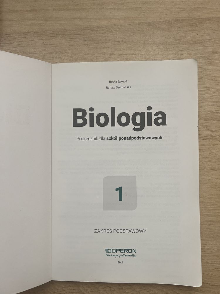 Podręcznik Biologia 1, zakres podstawowy.