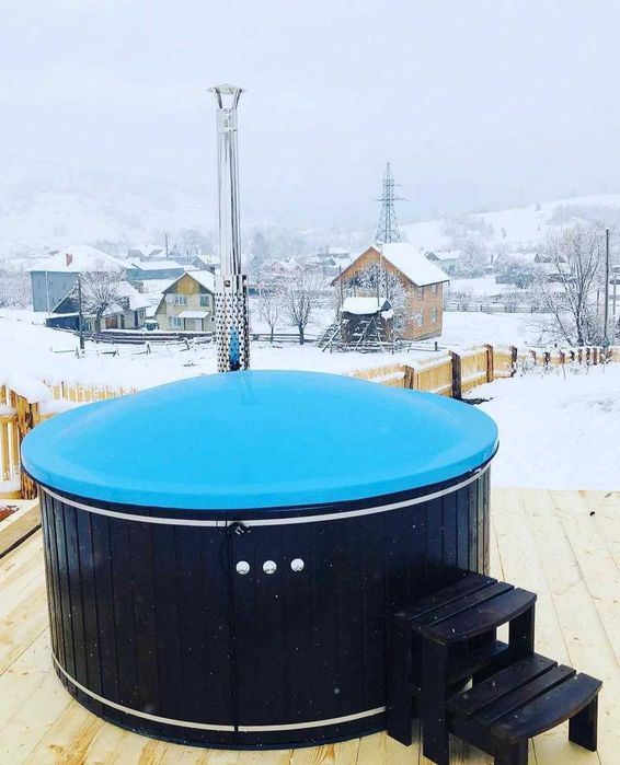 Чан на дрова Баня офуро Мобільна лазня Гарячий басейн Спа купель Баня