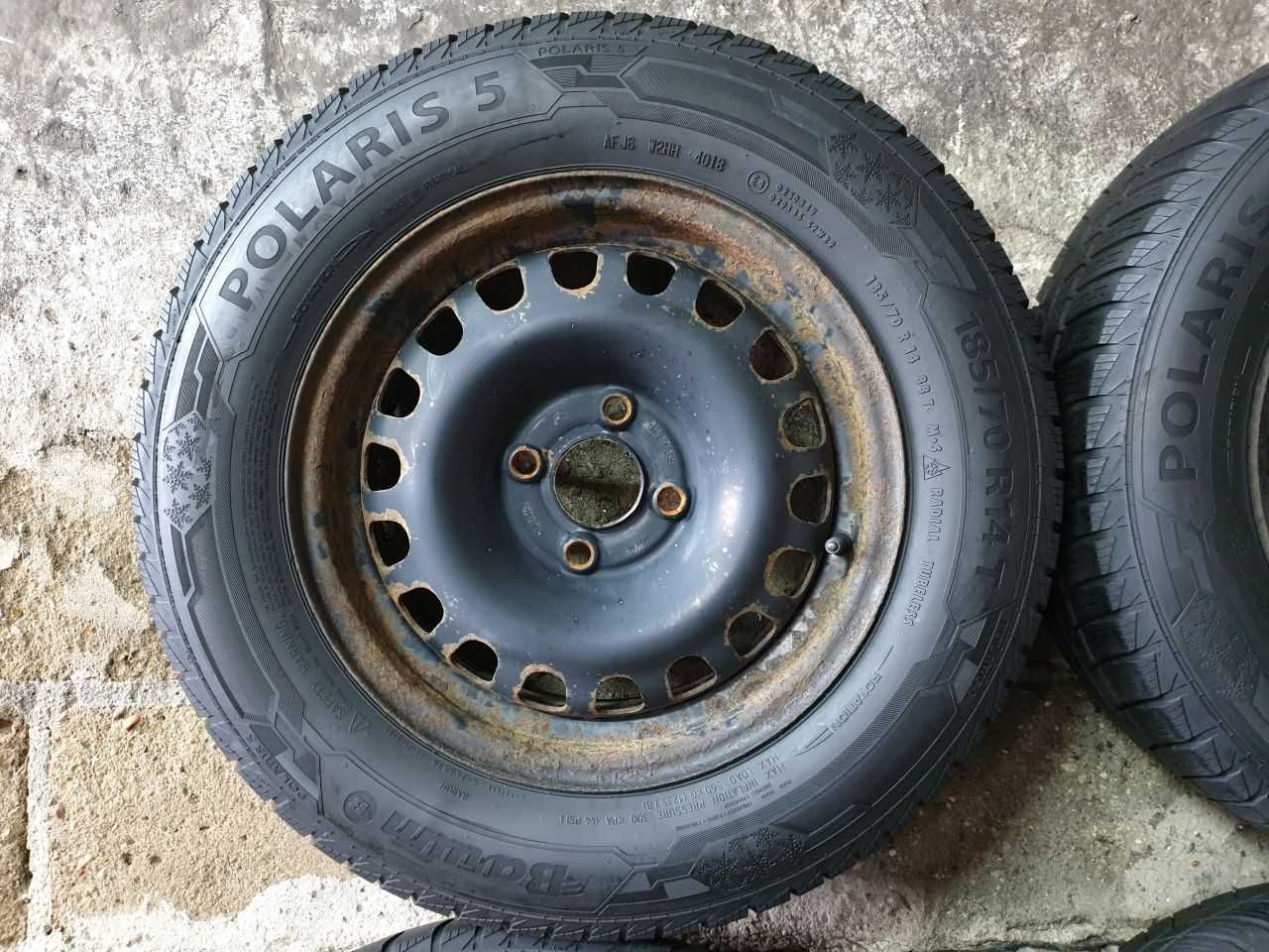 Felgi Stalowe Opel Karl Corsa R14 4x100 opony zima 185/70R14 4mm