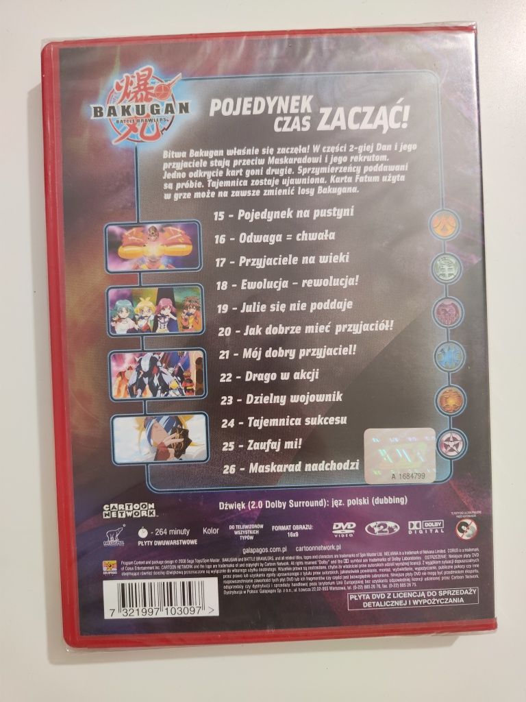 FOLIA Bakugan Battle Brawlers 2 DVD część 2 odcinki 15-26 - płyta DVD