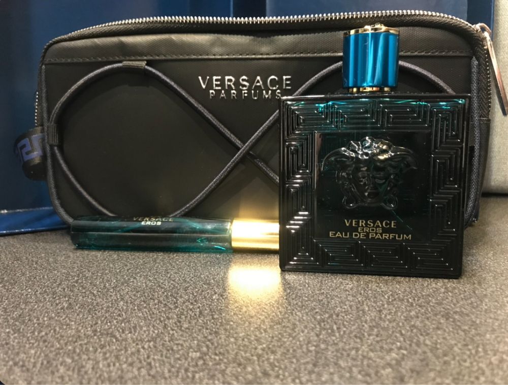 Zestaw Versace Eros woda perfumowana 100ml 10ml perfumetka kosmetyczka