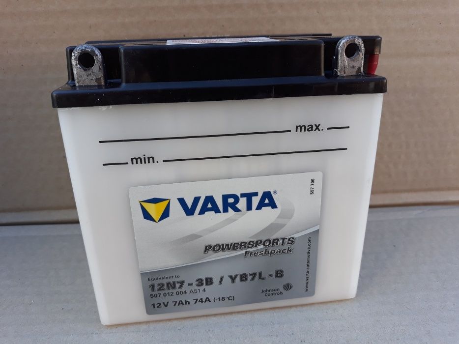 Nowy akumulator Varta 12N7-3B YB7L-B 12V 7Ah 74A