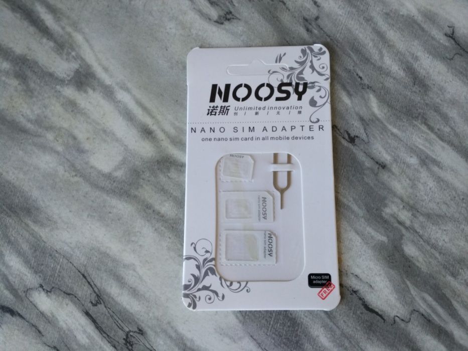 Комплект из переходников Micro Sim, Mini Sim и Nano Sim + ключ скрепка