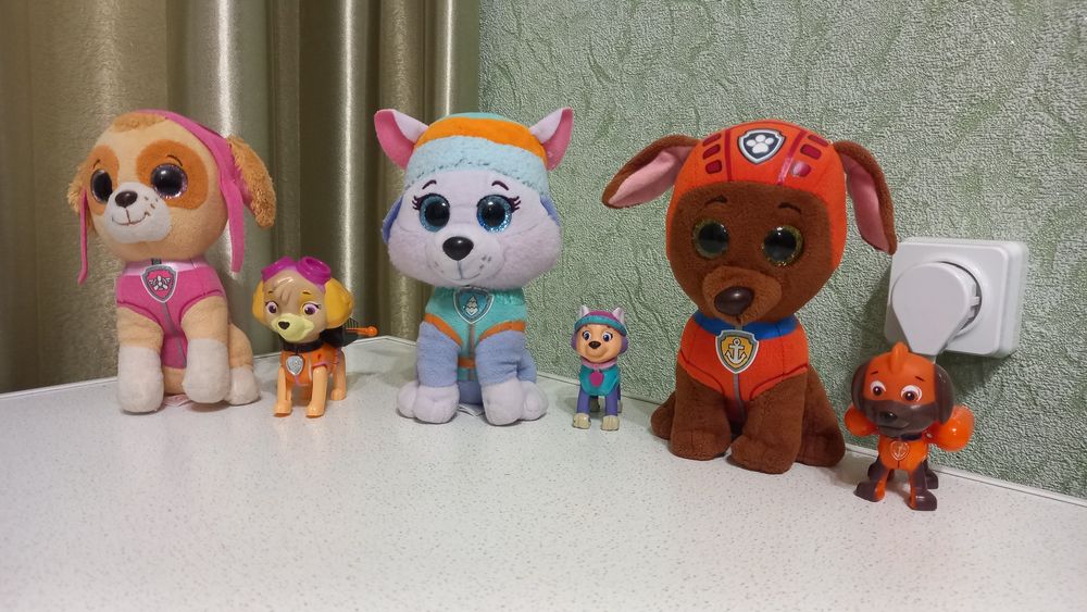 Скай Эверест Зума мягкая игрушка и фигурка Щенячий патруль