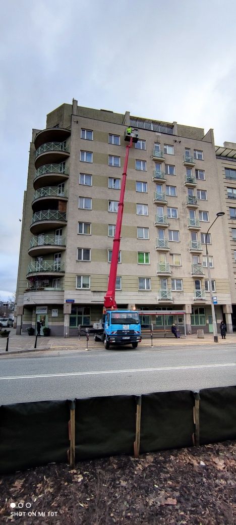 Podnośnik koszowy 18-27M Wynajem HDS dźwig zwyżka Warszawa