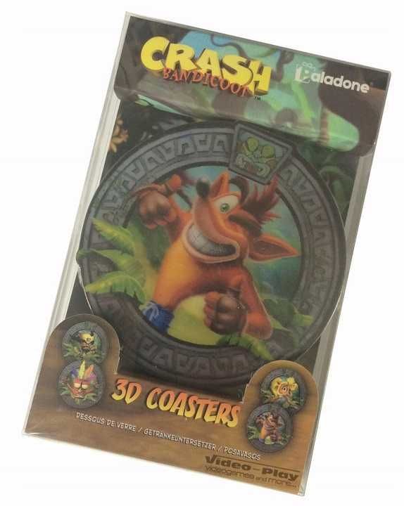 Podkładki Crash Bandicoot 3D oficjalne 4 sztuki ** Sklep Video-Play