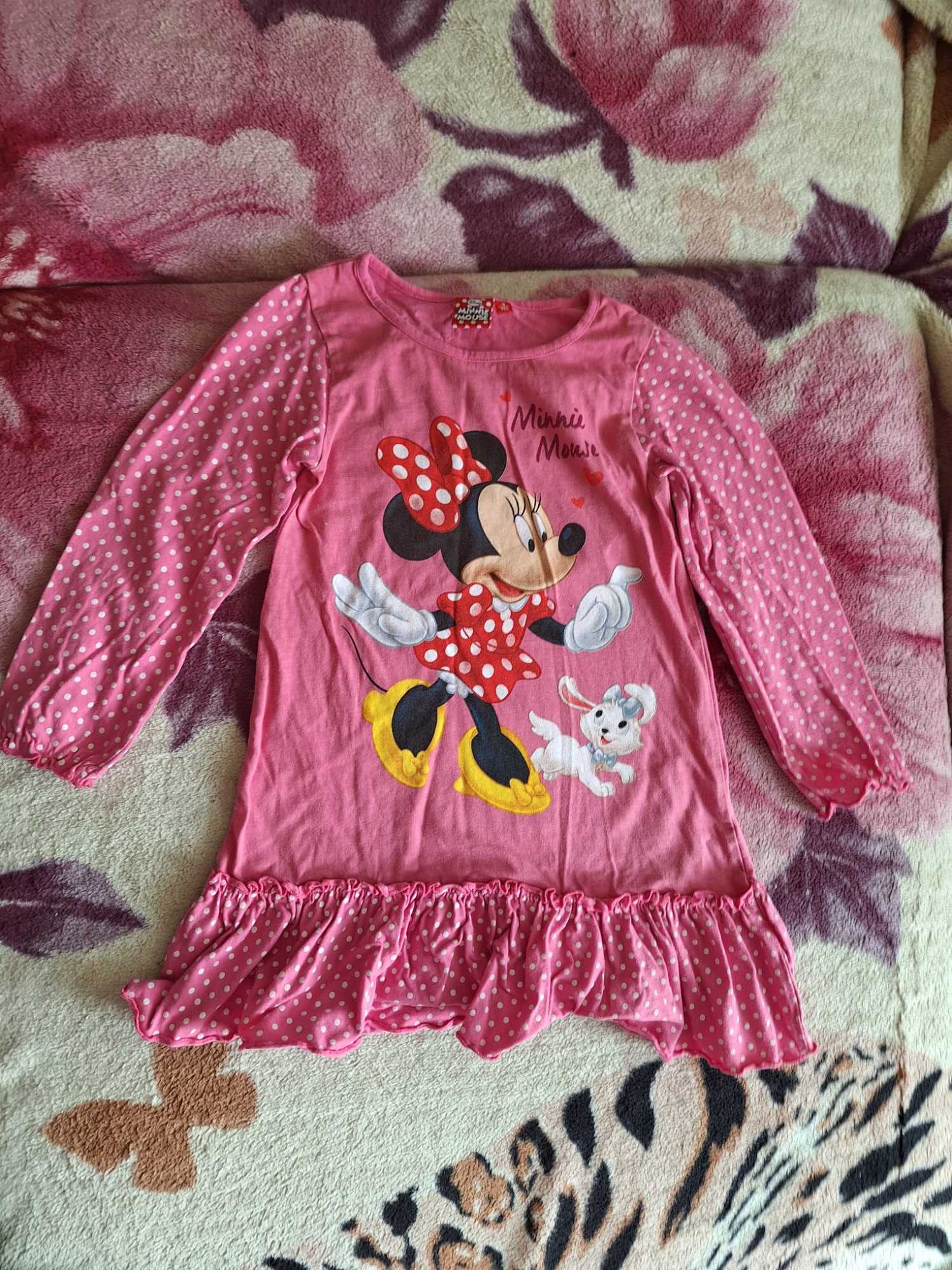 Tunika/ sukienka różowa dziewczęca z Myszką Mini 116