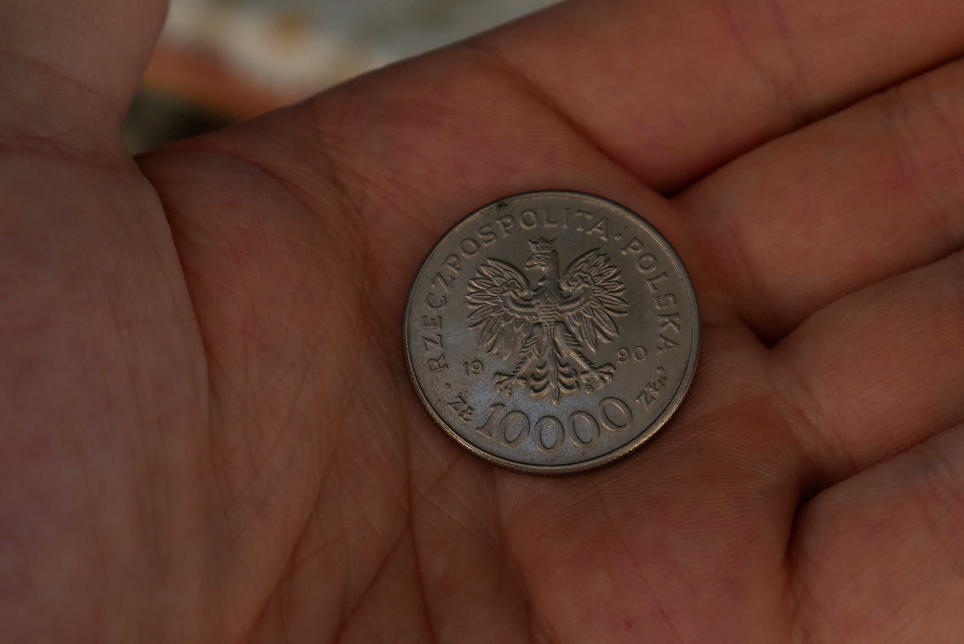 Moneta kolekcjonerska Solidarność 10000 zł 1990