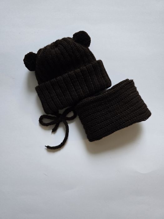 Czapka + szalik dla noworodka 0-3 miesiąca
