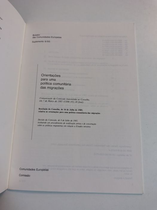 ientações para uma política comunitária das migrações