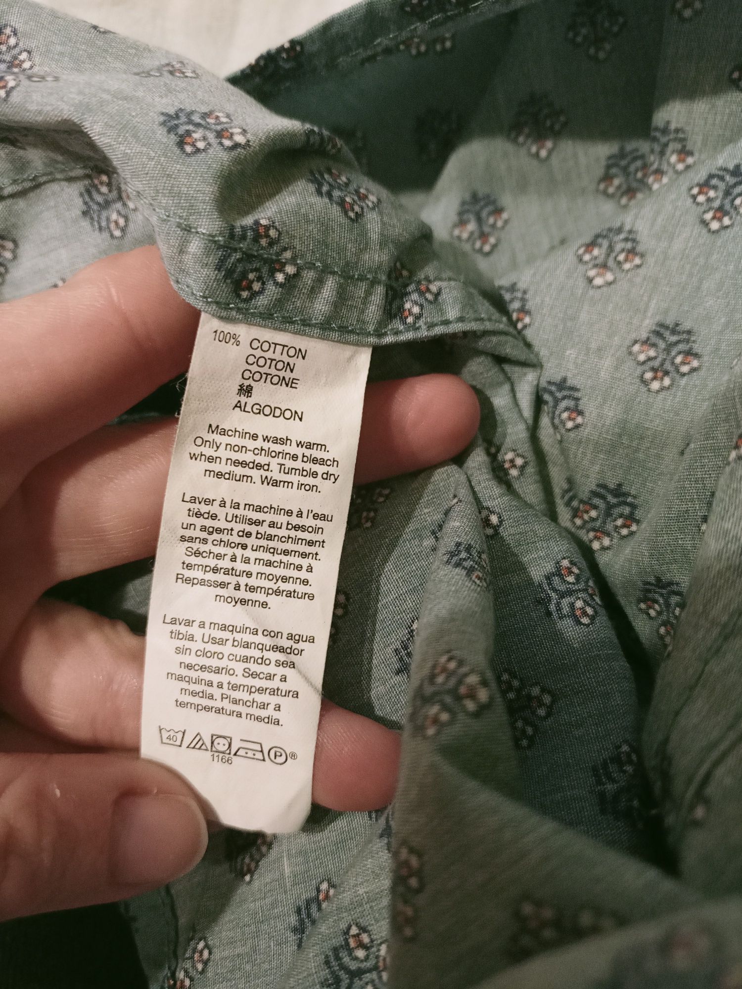Turkusowa koszula premium GAP rozmiar L wzory