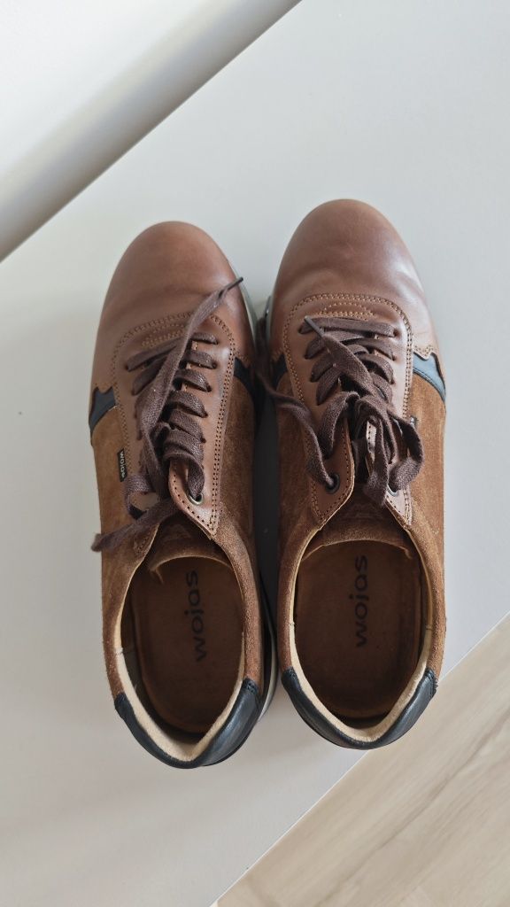Buty męskie skórzane Wojas półbuty eleganckie sportowe