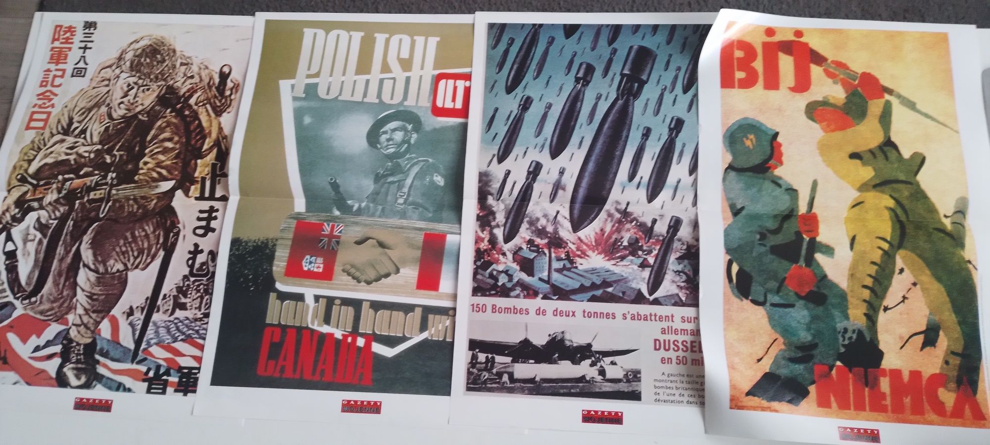 Plakaty Propagandowe z Gazet wojennych zestaw 45 sztuk