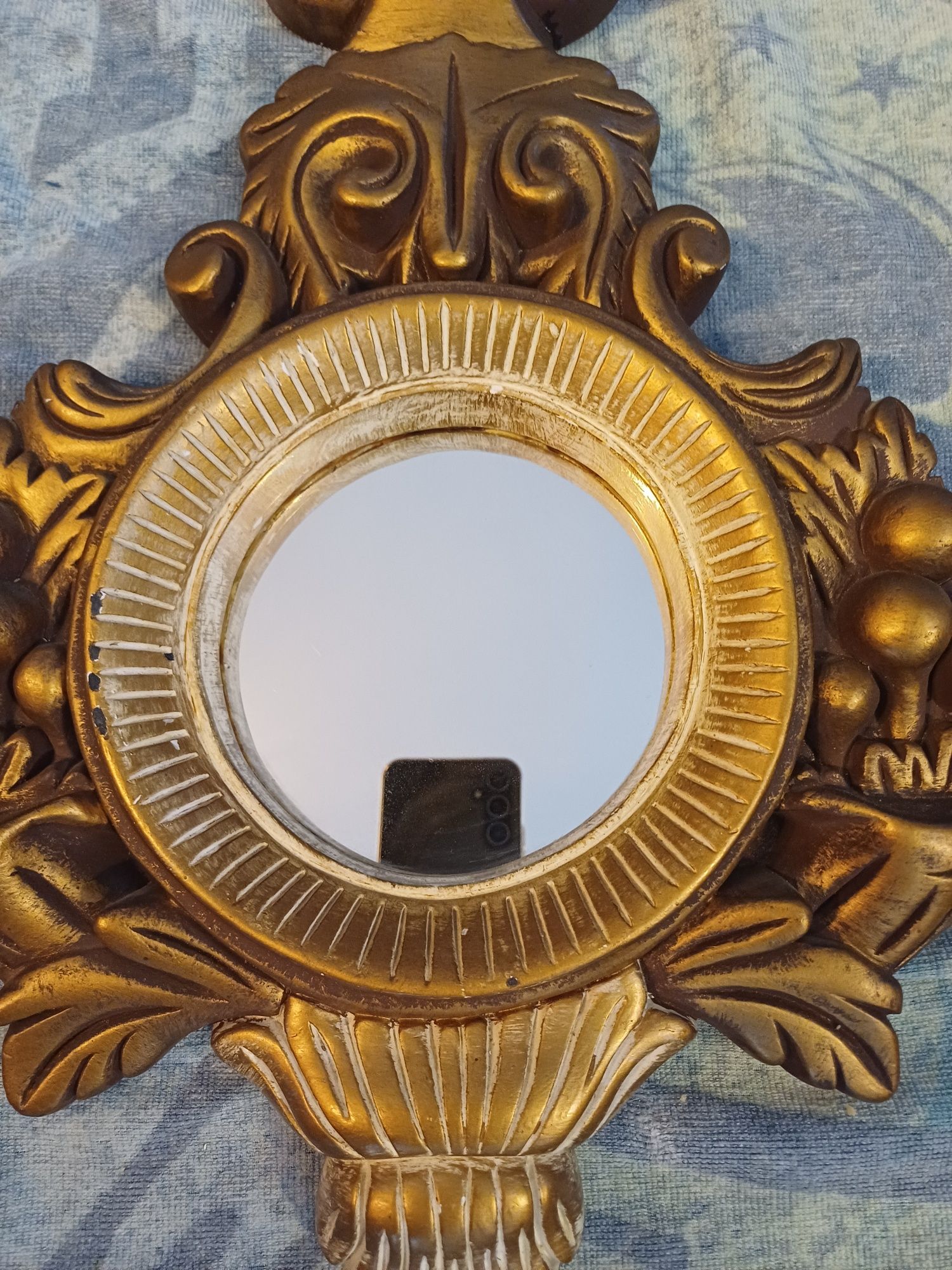 Espelho quadro dourado