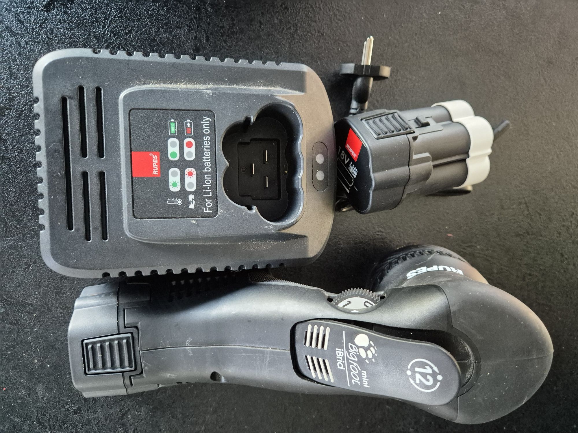 Akumulatorowa Mini polerka RUPES HLR75 BIGFOOT iBrid NOWA 75mm komplet
