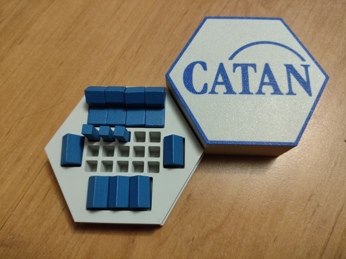 Catan 4x pudełko na komponenty druk 3d