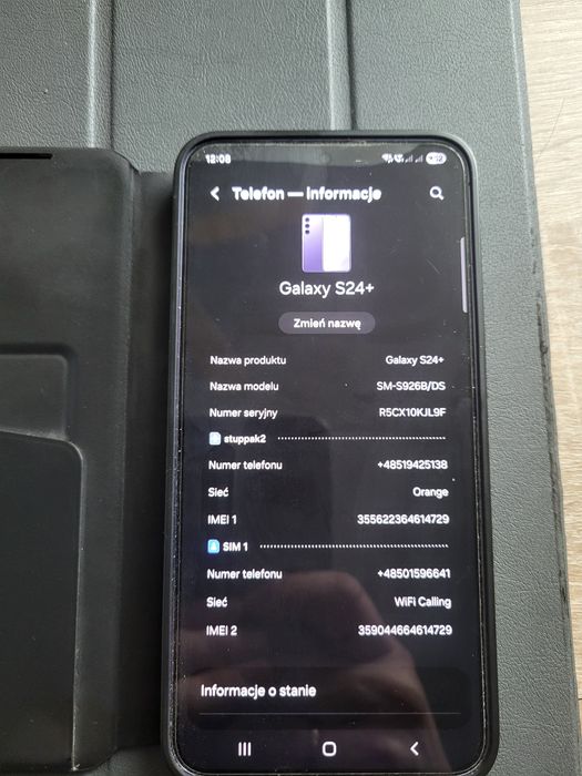 Samsung Galaxy S24 plus z Galaxy watch 7