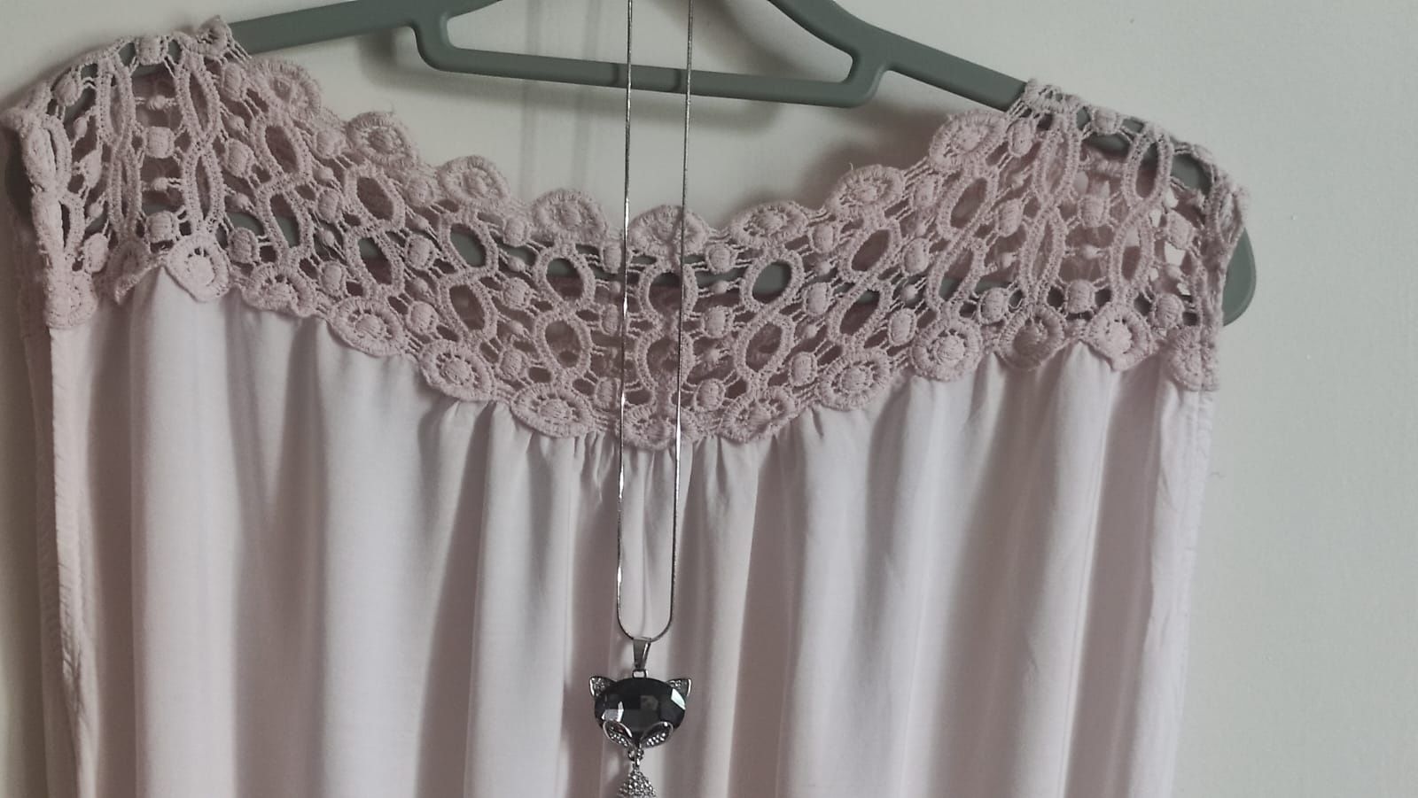 Letnia zwiewna sukienka z koronką roz. L-XL