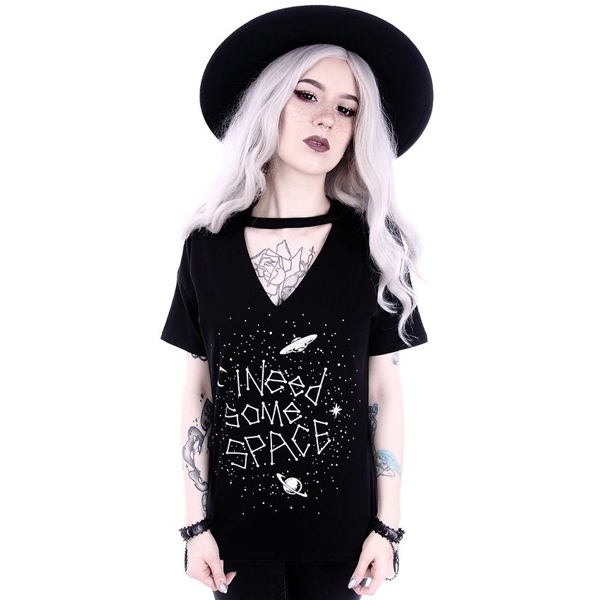 T-Shirt Dark Desire Preta em algodão - estilo gótico punk (NOVA!)