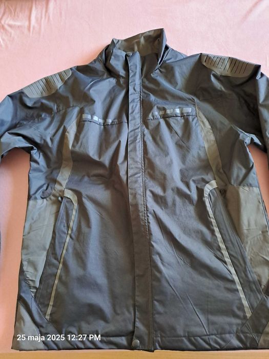 Kurtka przeciwdeszczowa, czarna, męska, XL