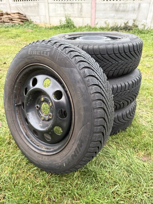 Opony zimowe Pirelli Winter + felgi 185/65 15 super stan FIAT ALFA