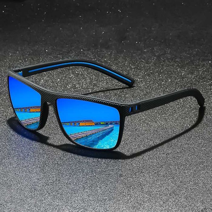 OKULARY PRZECIWSŁONECZNE. Polaryzacyjne HD. Ice Blue/Black Sportowe.