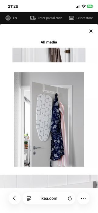 Cabide de porta branco