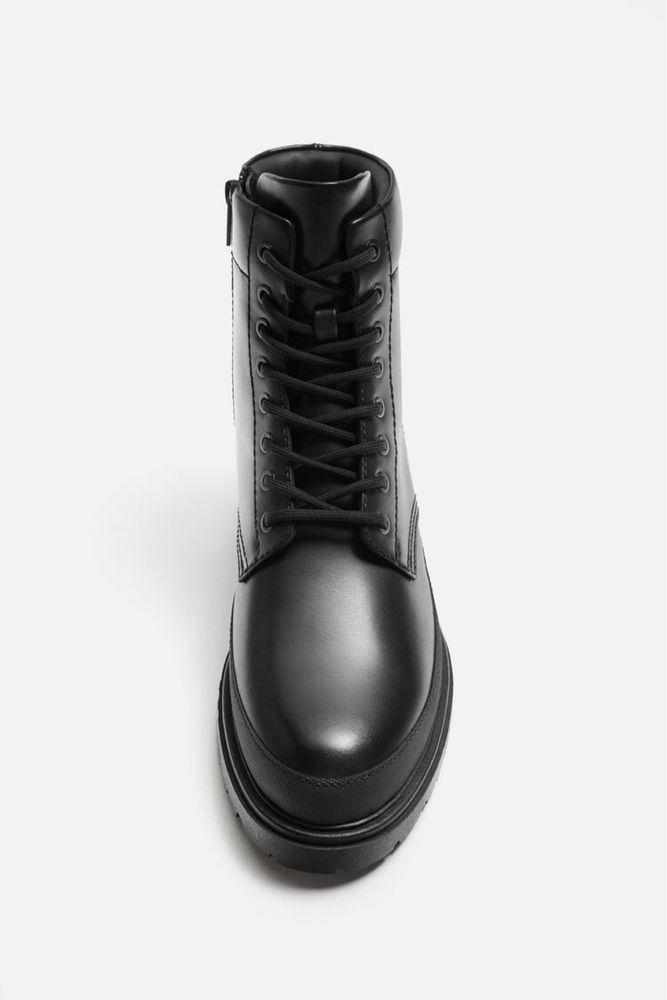 Zara Man botki glany 46 45 buty skórzane eko skóra